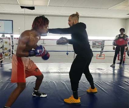 boxing training with youth